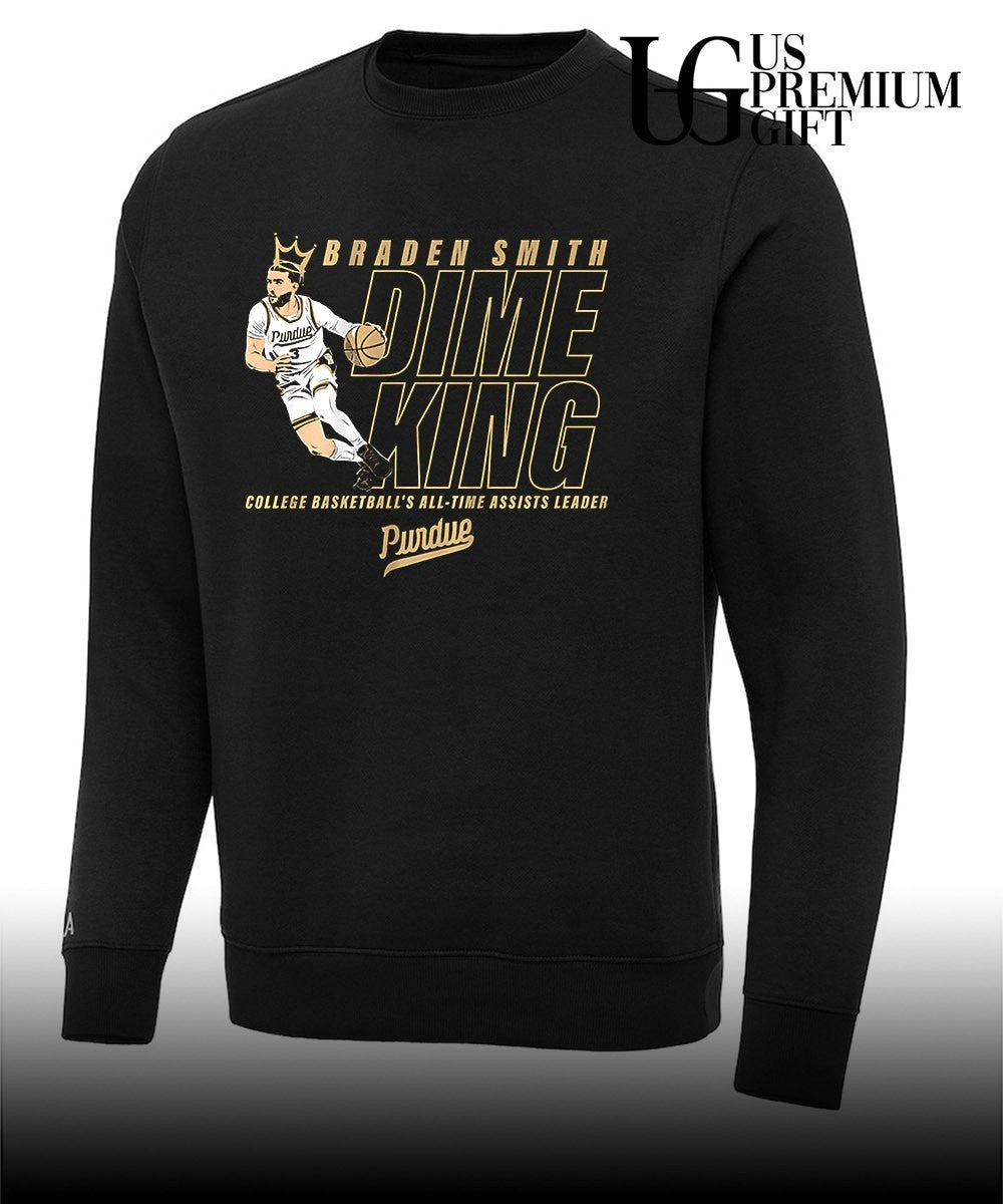 Dime King Braden Smith All-Time Assists Leader Purdue Boilermakers men’s basketball shirt