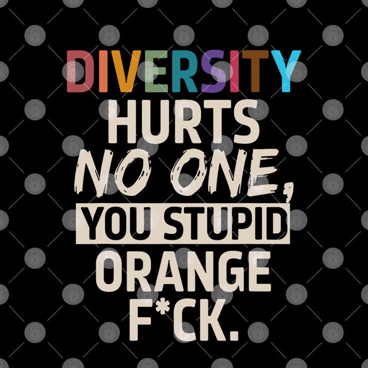 Diversity Hurts No One You Stupid Orange Fuck T Shirt