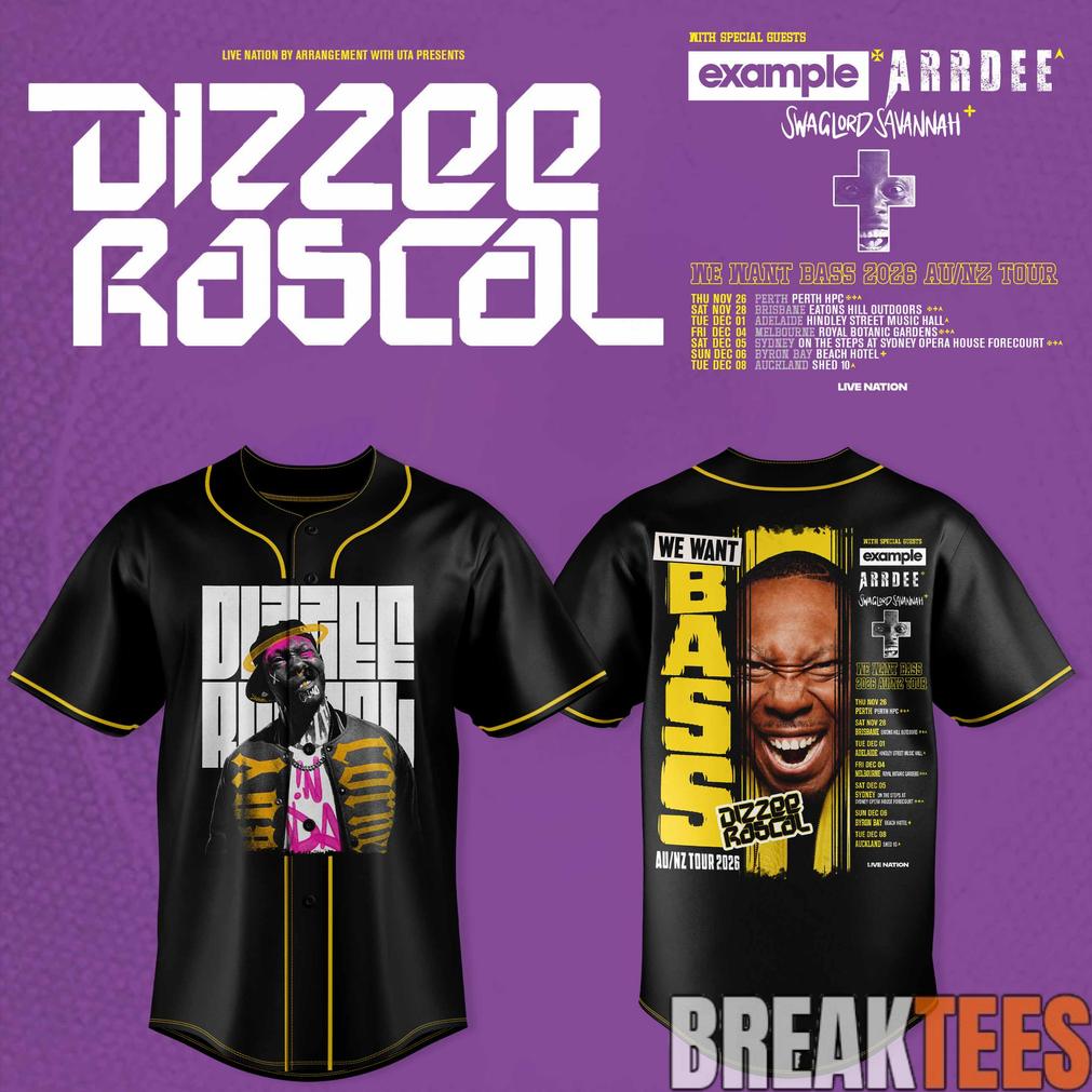 Dizzee Rascal – We Want Bass Baseball Jersey