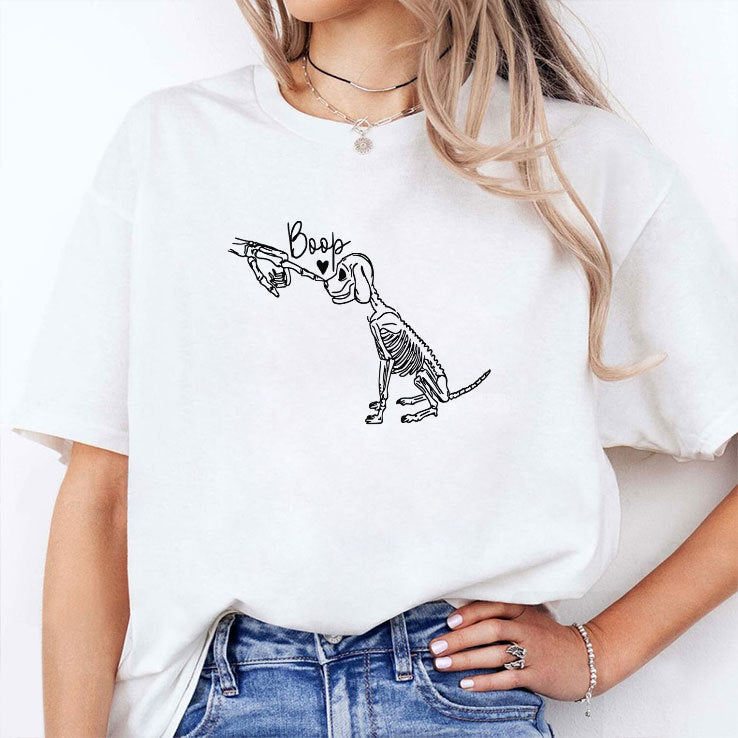 Dog Skeleton Funny Dog T Shirt