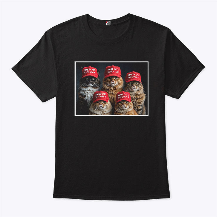 Donald Trump Make Cats Safe Again Red Hat 2024 Debate Shirt