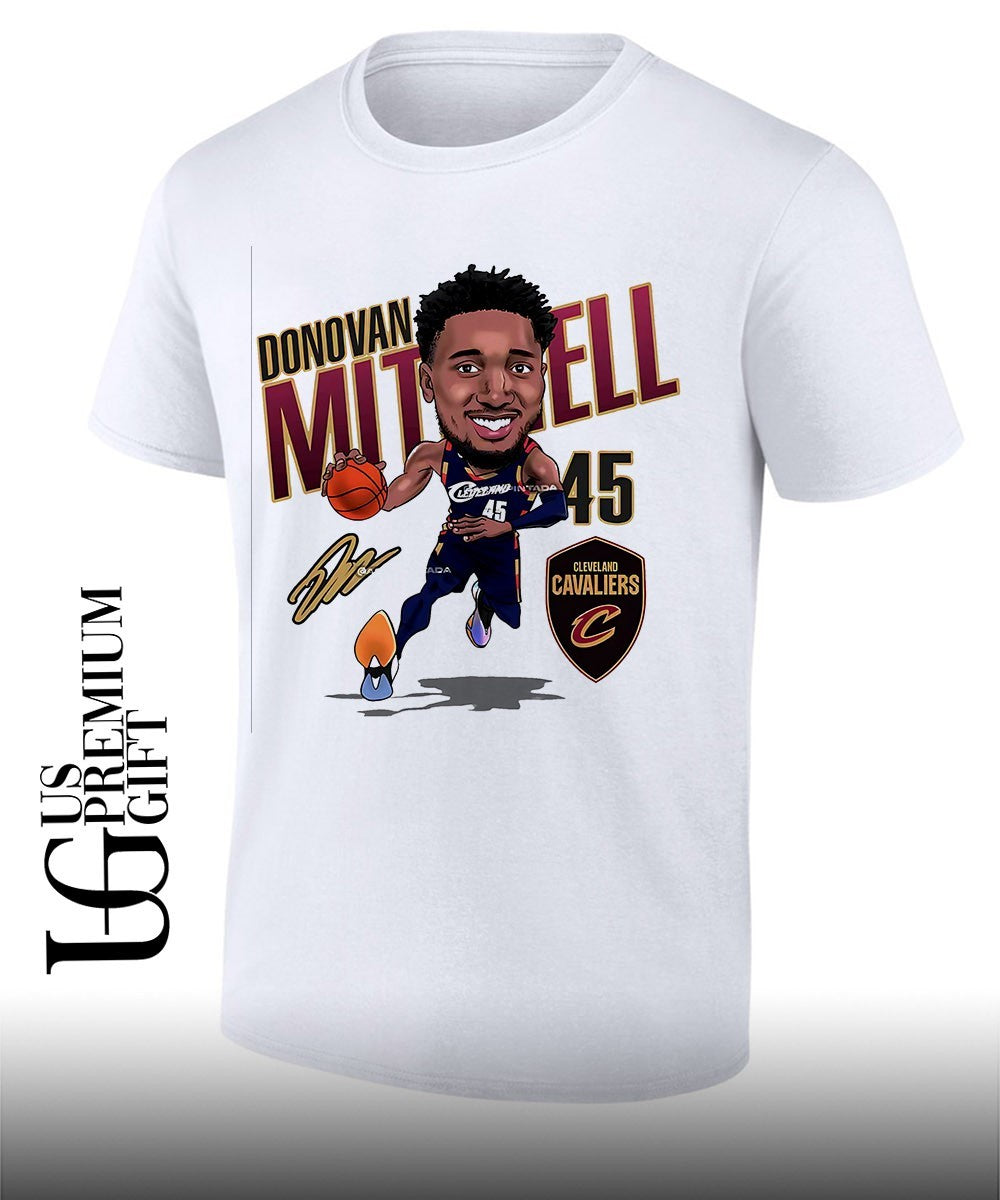 Donovan Mitchell Cleveland Cavaliers basketball 2026 NBA signature caricature shirt