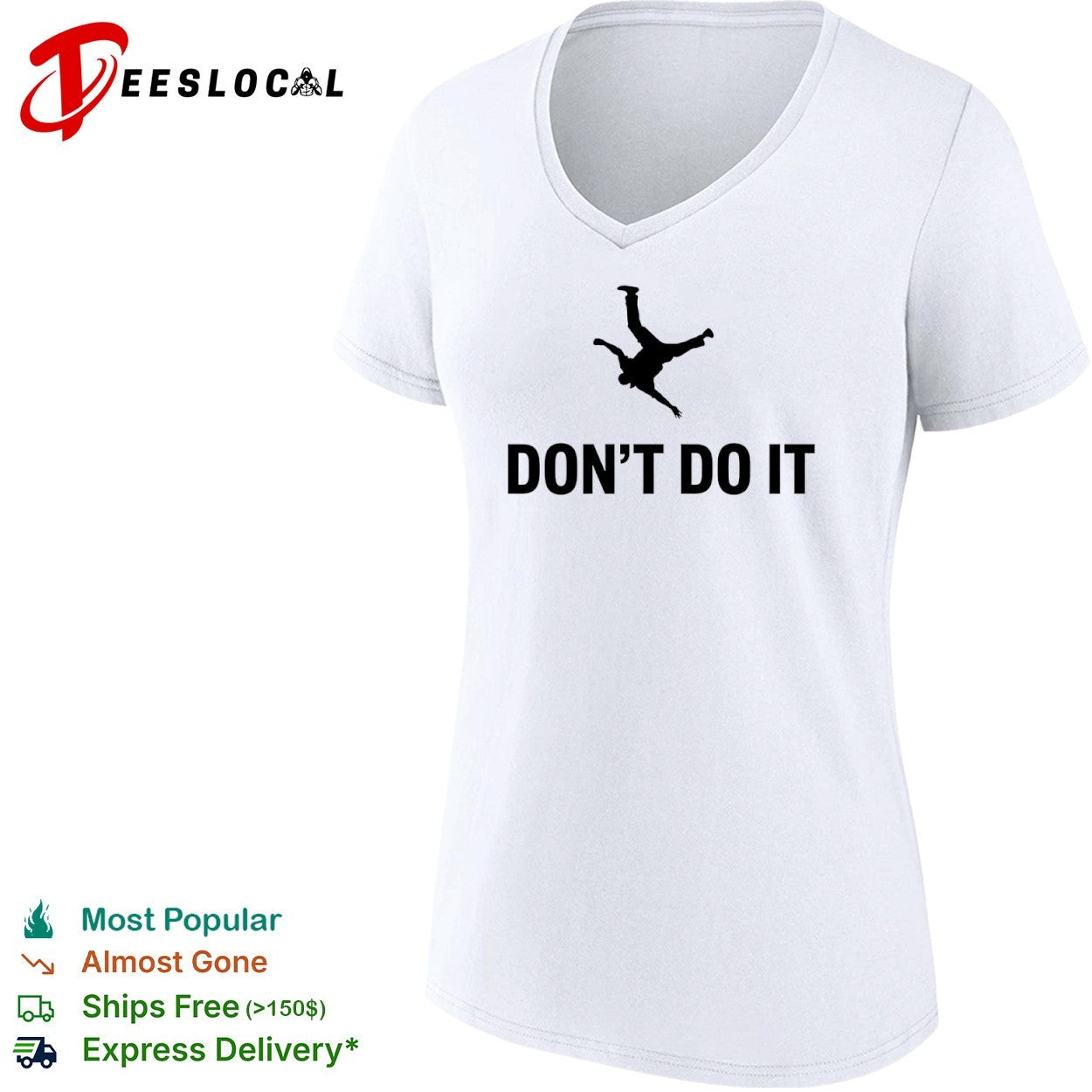 Don’t Do It Falling Man Silhouette minimalist shirt