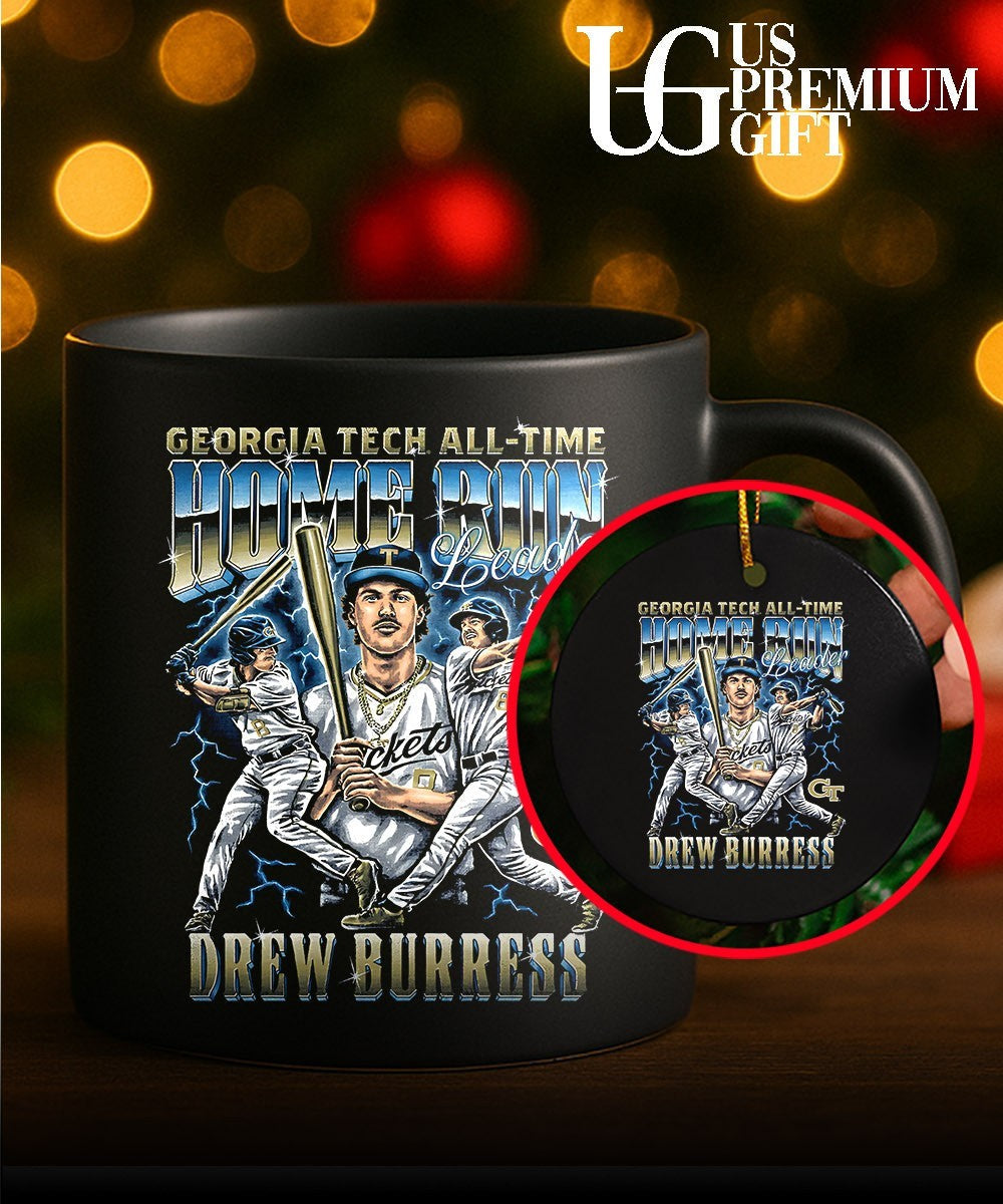 Drew Burress All-Time Home Run Leader Georgia Tech Yellow Jackets baseball 2026 graphic shirt