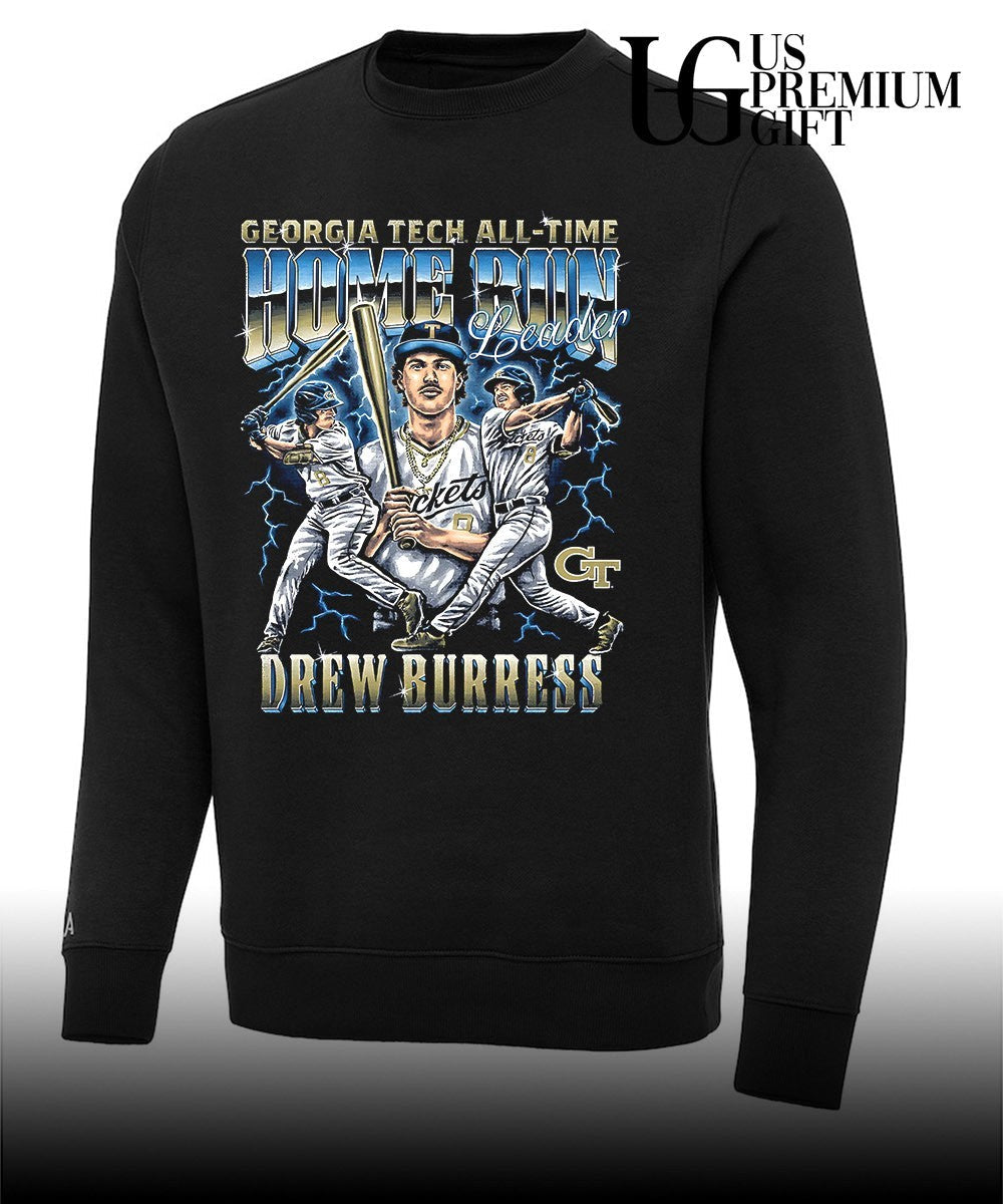 Drew Burress All-Time Home Run Leader Georgia Tech Yellow Jackets baseball 2026 graphic shirt