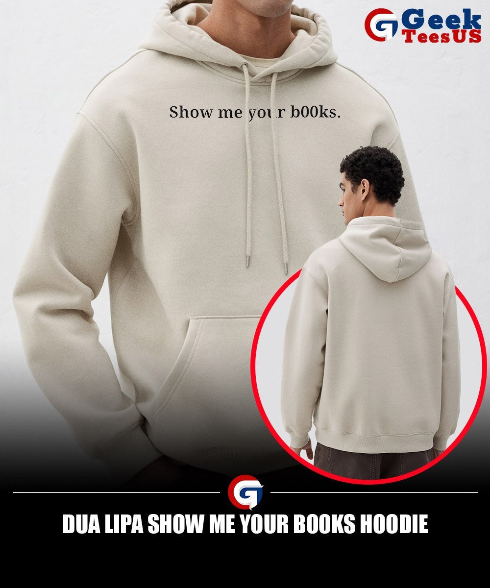 Dua Lipa show me your b00ks shirt