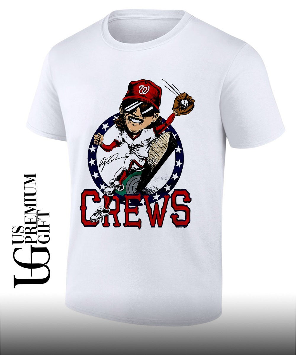 Dylan Crews Washington Nationals baseball caricature signature shirt