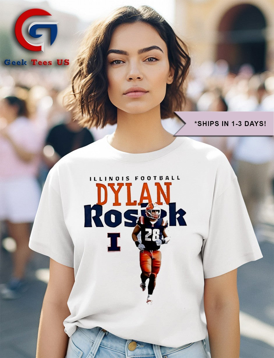 Dylan Rosiek Illinois Fighting Illini football graphic shirt