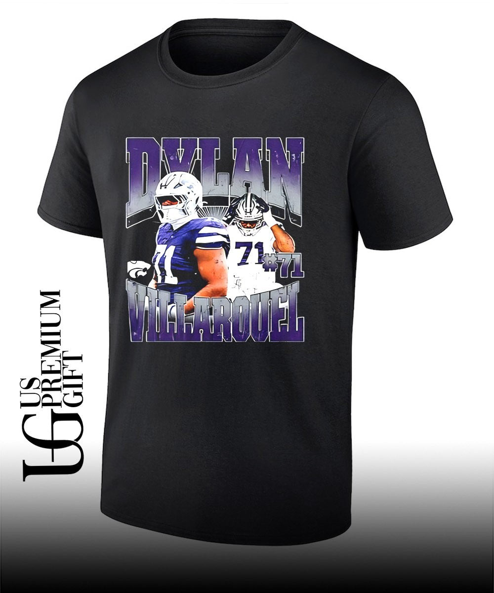 Dylan Villarouel Kansas State Wildcats football graphic shirt