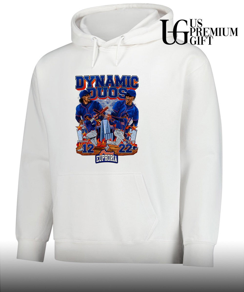 Dynamic Duos Francisco Lindor and Juan Soto New York Mets baseball Planet Euphoria graphic shirt