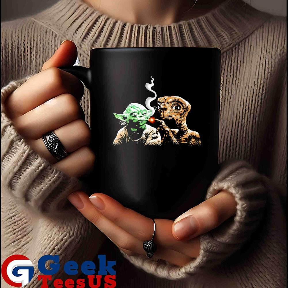 E.T. lights a cigarette for Yoda shirt