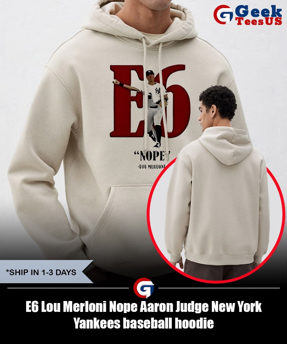 E6 Lou Merloni Nope Aaron Judge New York Yankees baseball shirt