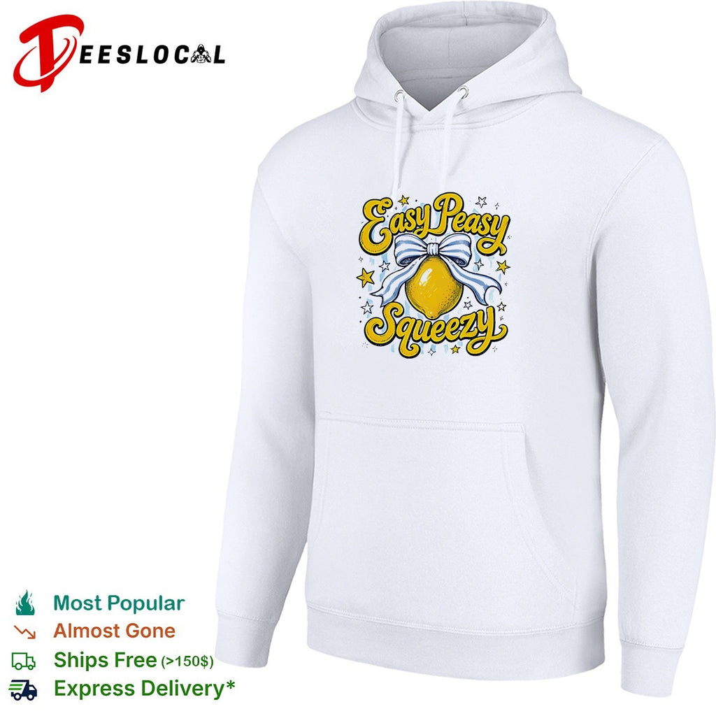 Easy peasy squeezy lemon wrapped in bow with sparkling stars lettering shirt