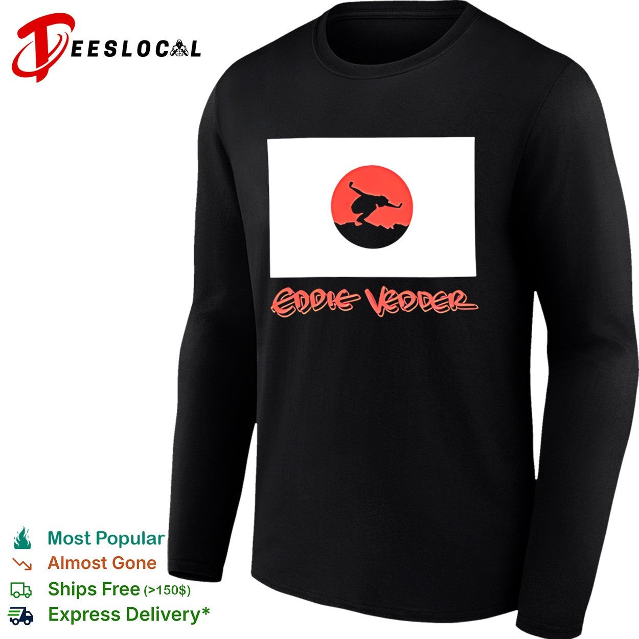 Eddie Vedder Japan rising sun flag shirt