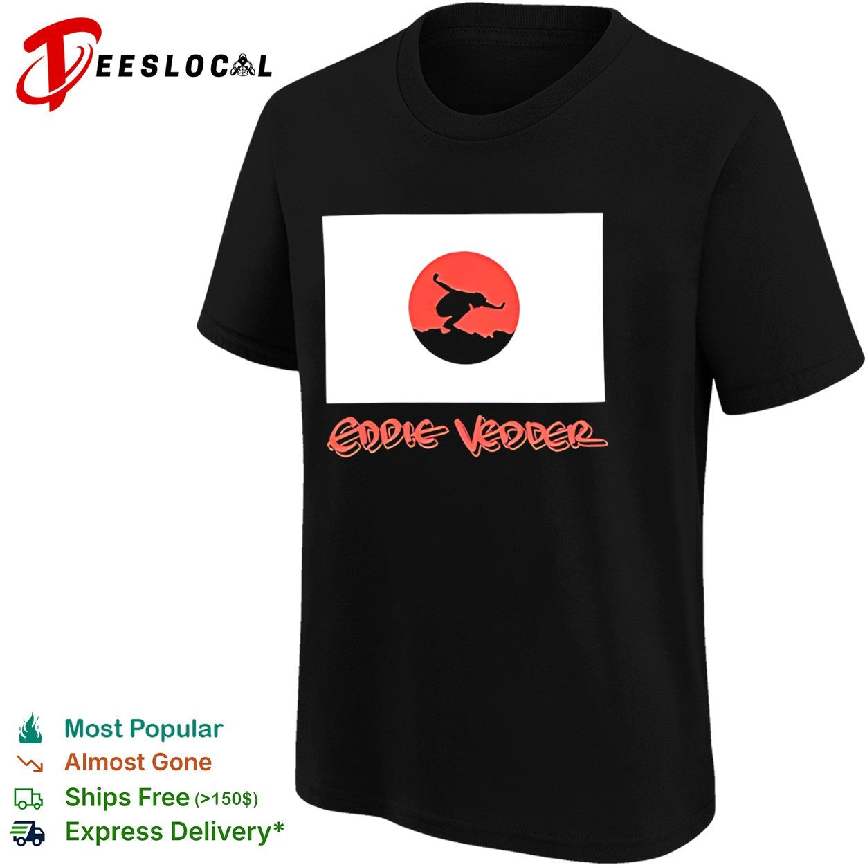 Eddie Vedder Japan rising sun flag shirt