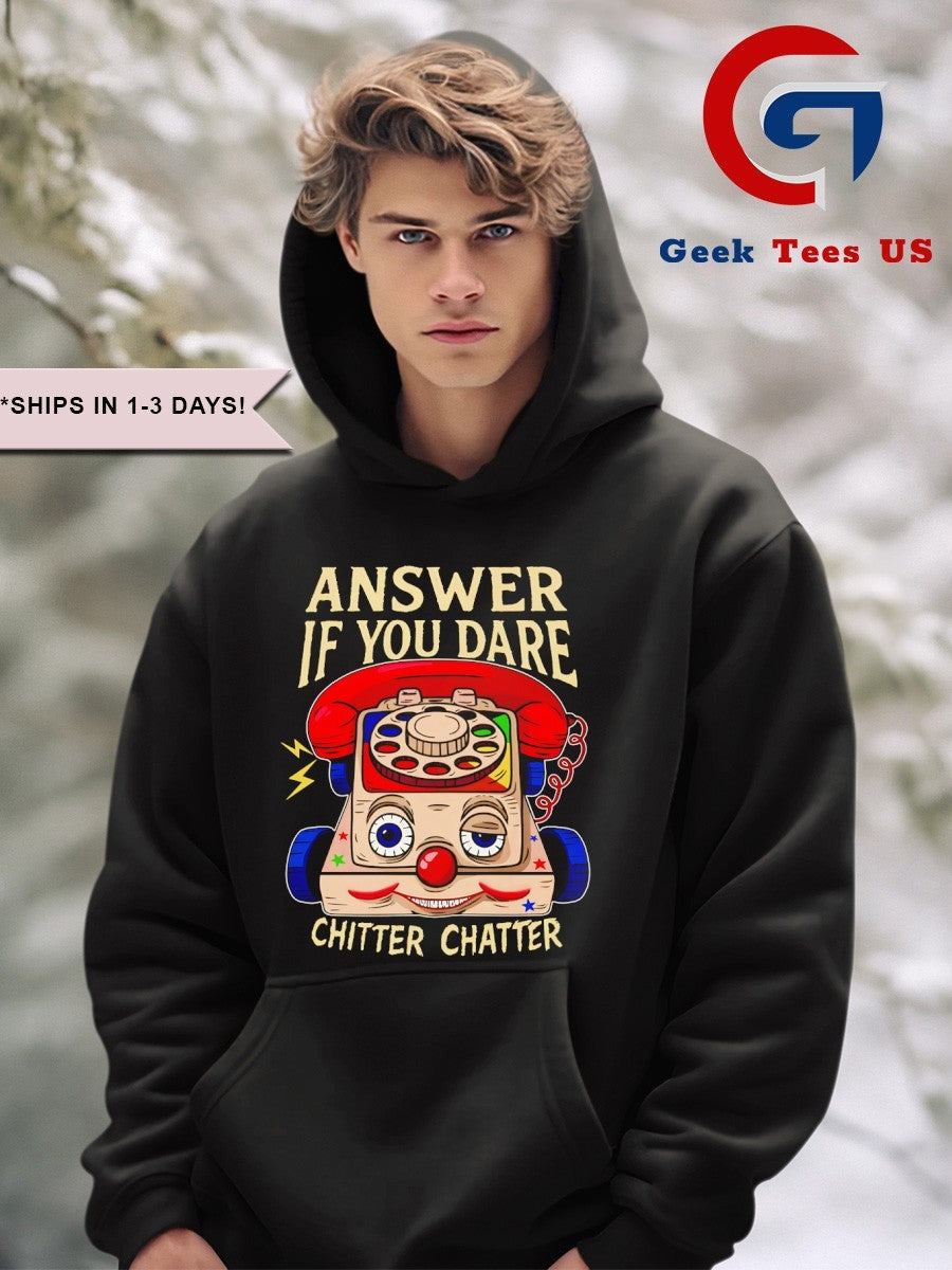 Eerie toy phone answer if you dare chitter chatter shirt