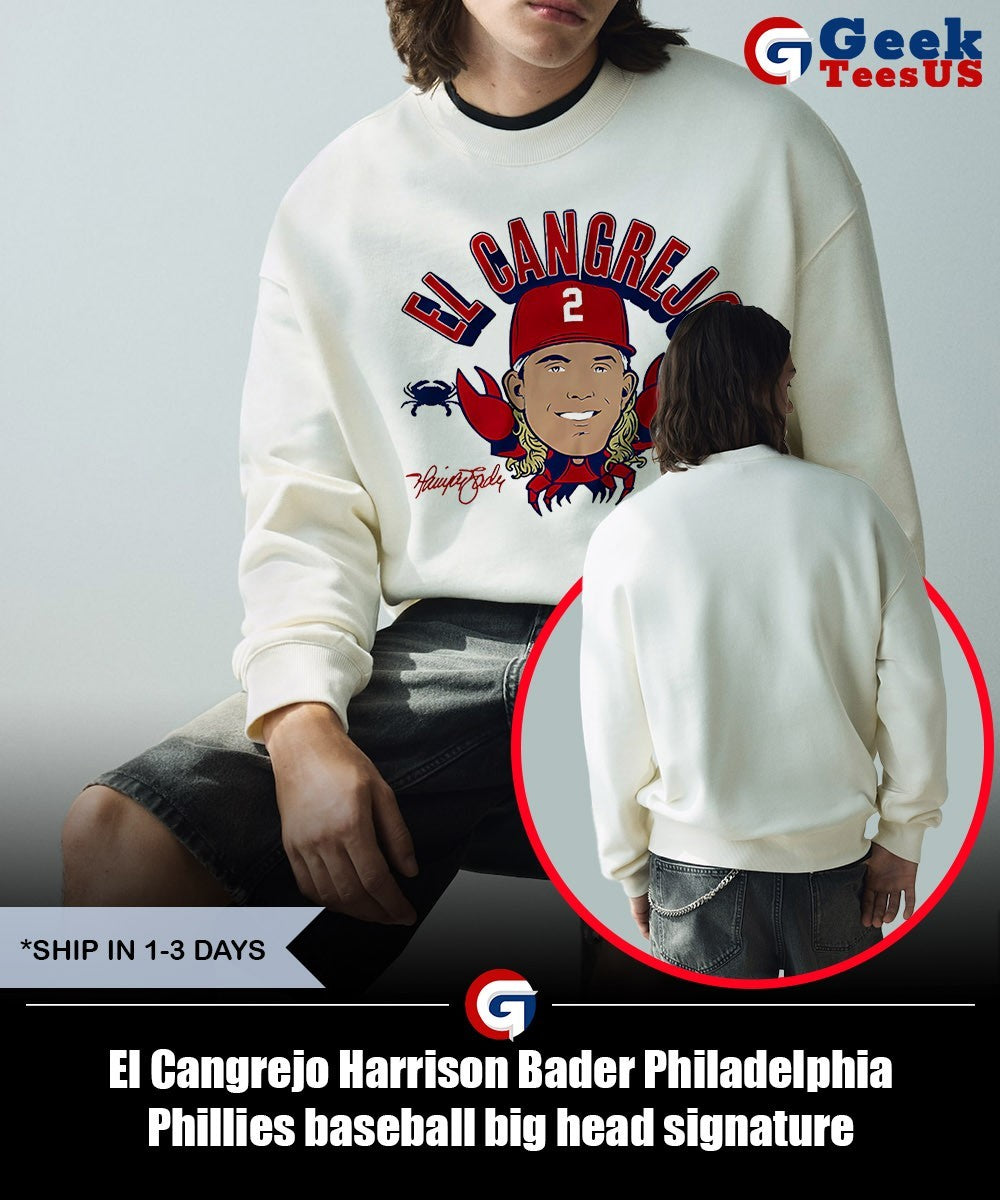 El Cangrejo Harrison Bader Philadelphia Phillies baseball big head signature shirt