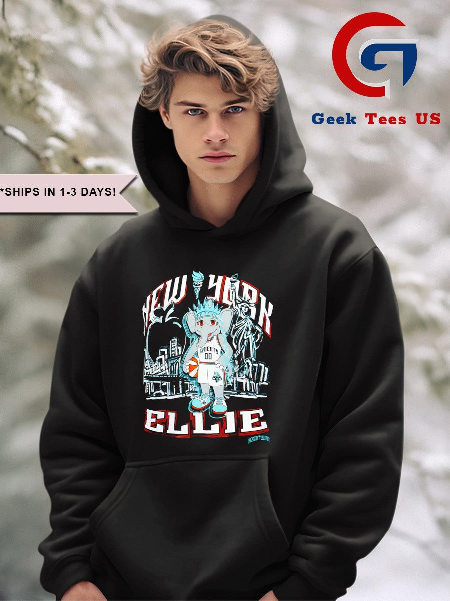 Ellie the Elephant New York Liberty WNBA Skyline City 2025 shirt
