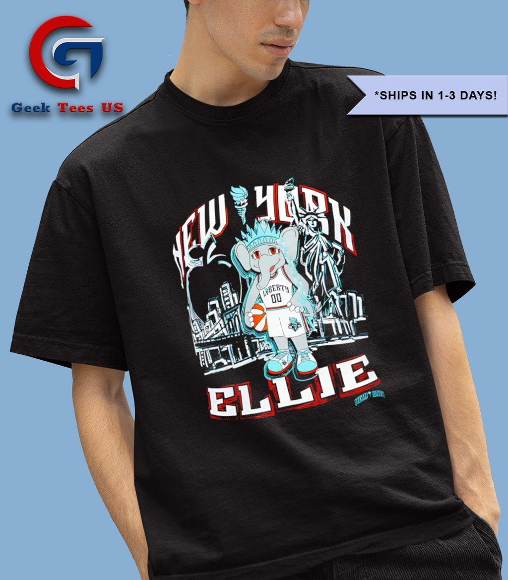 Ellie the Elephant New York Liberty WNBA Skyline City 2025 shirt