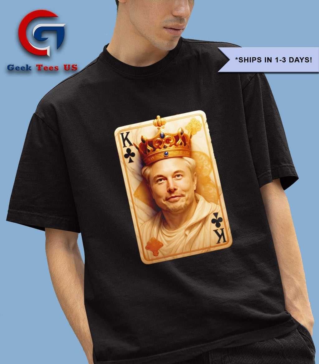 Elon Musk The King of Mars playing card shirt