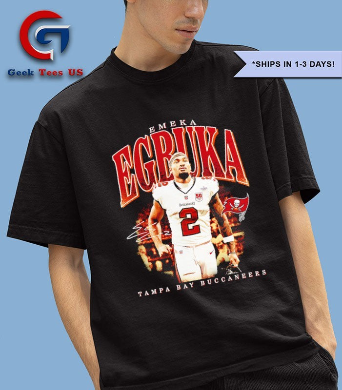 Emeka Egbuka Tampa Bay Buccaneers football 2025 signature shirt