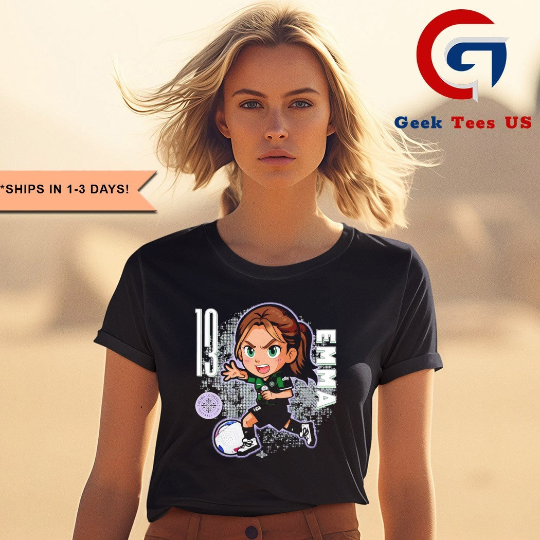 Emma Sears Racing Louisville FC NWSL chibi graphic shirt
