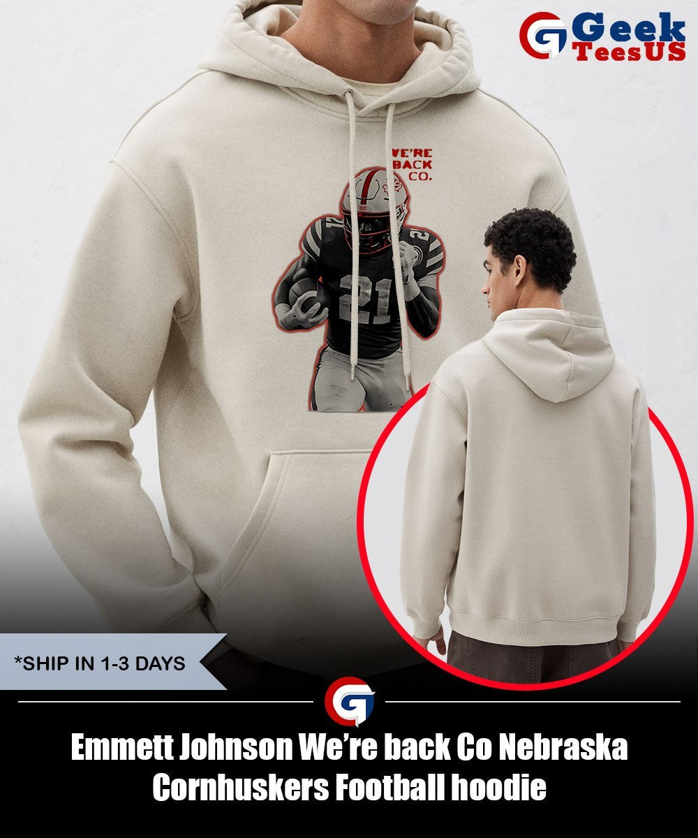 Emmett Johnson We’re back Co Nebraska Cornhuskers Football shirt