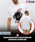 Emmett Johnson We’re back Co Nebraska Cornhuskers Football shirt