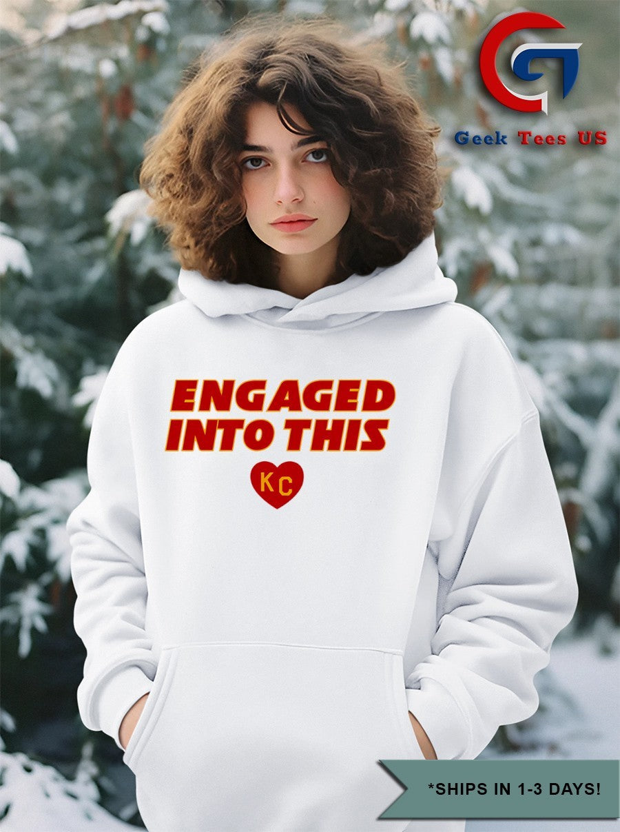 Engaged into this Raglan Travis Kelce Kansas City Chiefs shirt