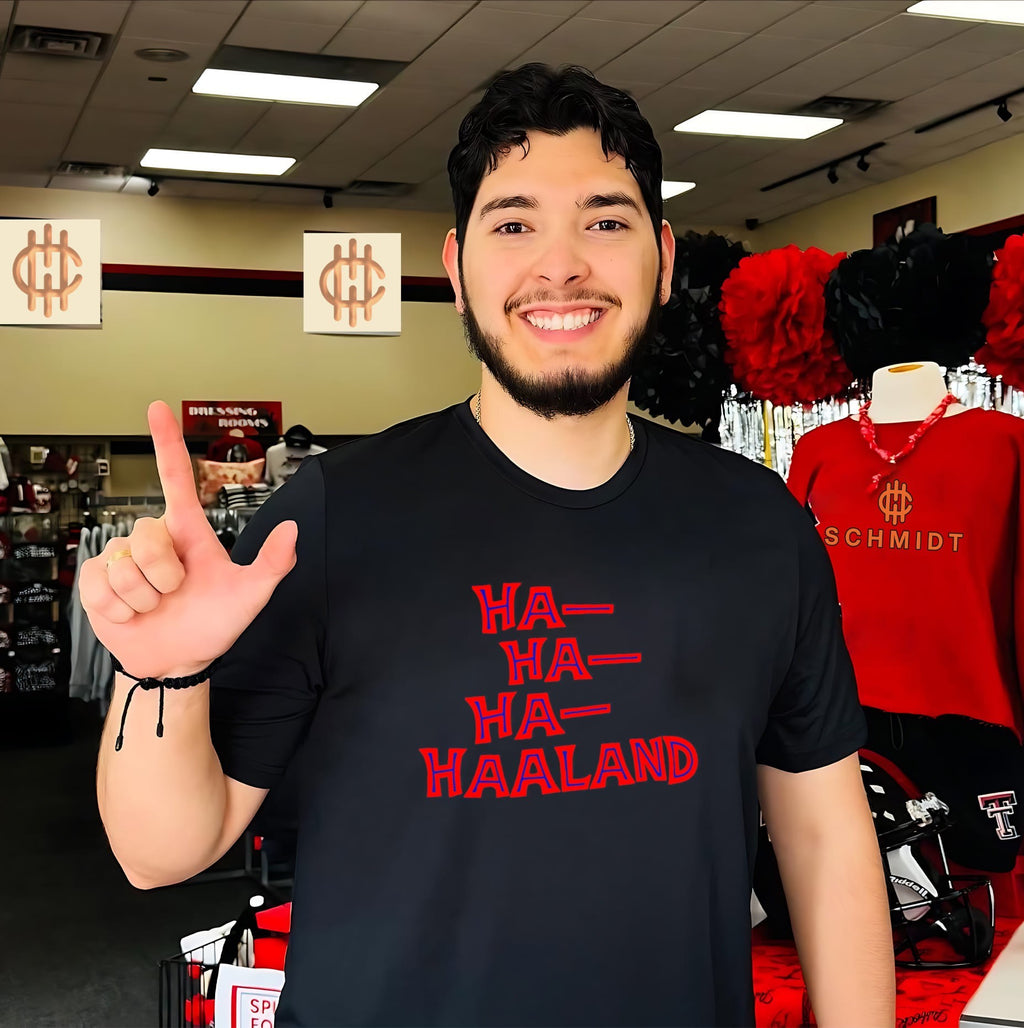 Erling Haaland Ha Ha Ha Haaland text classic shirt