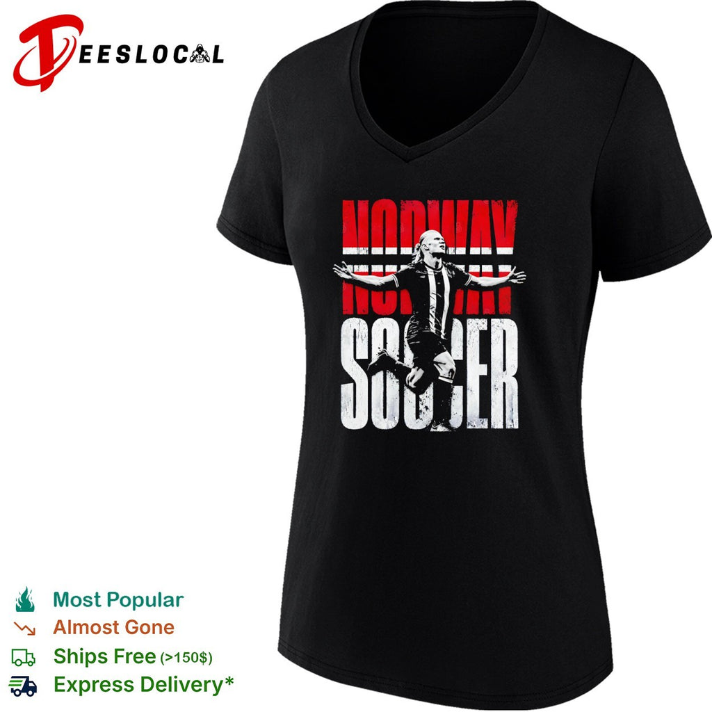 Erling Haaland Norway Soccer Distressed Poster shirt
