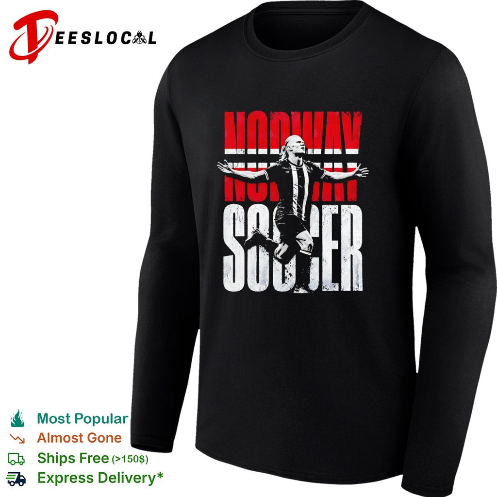 Erling Haaland Norway Soccer Distressed Poster shirt