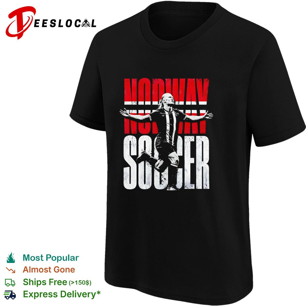Erling Haaland Norway Soccer Distressed Poster shirt