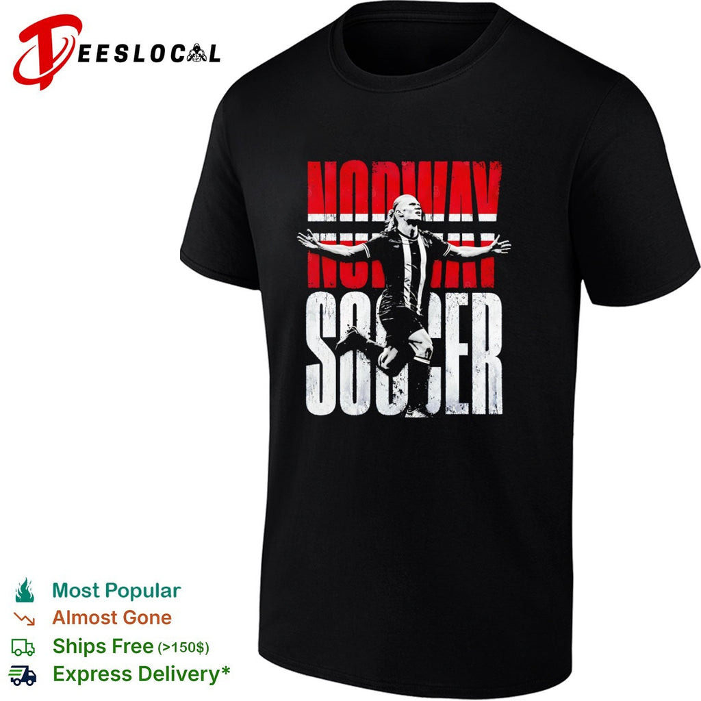 Erling Haaland Norway Soccer Distressed Poster shirt