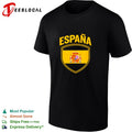 Espana Spanish flag coat of arms crest displayed inside shield badge emblem shirt