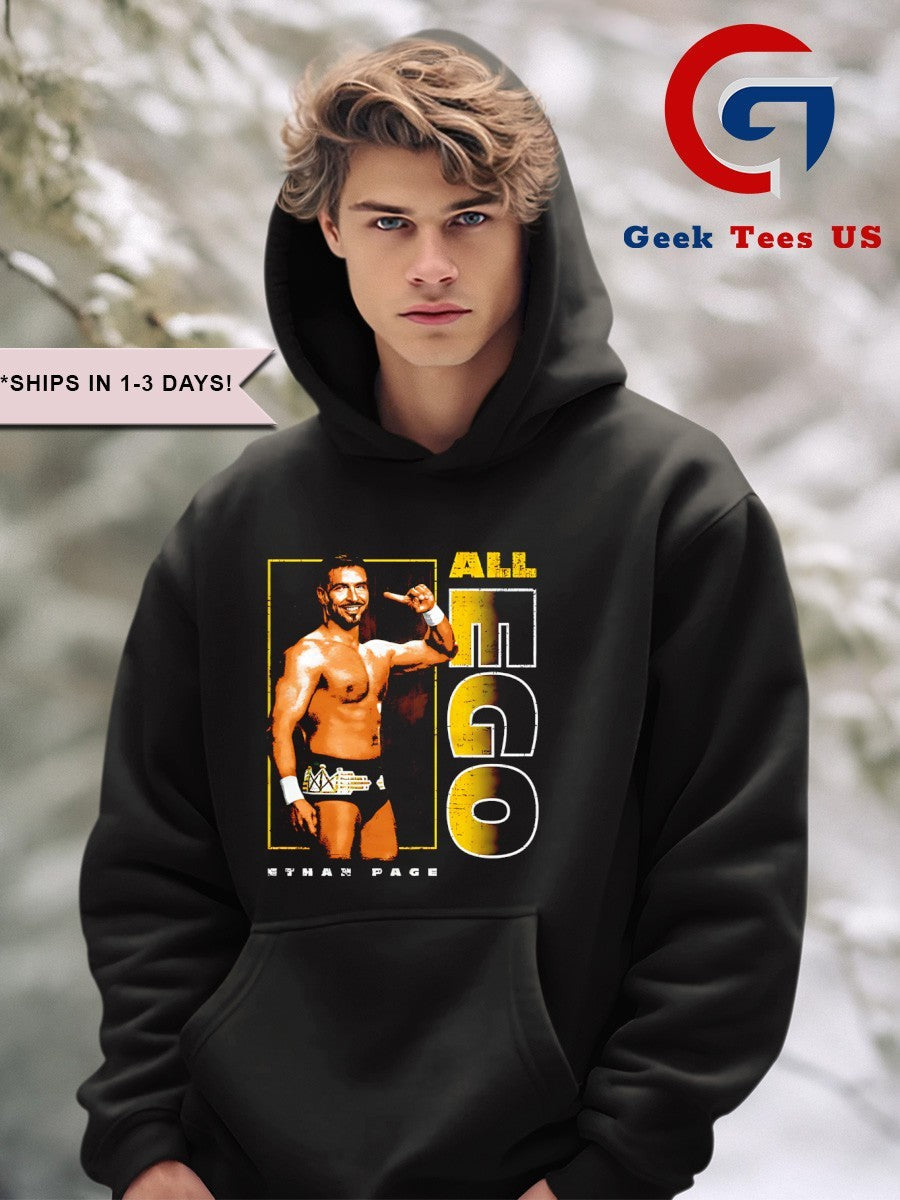 Ethan Page All Ego wrestler pose shirt