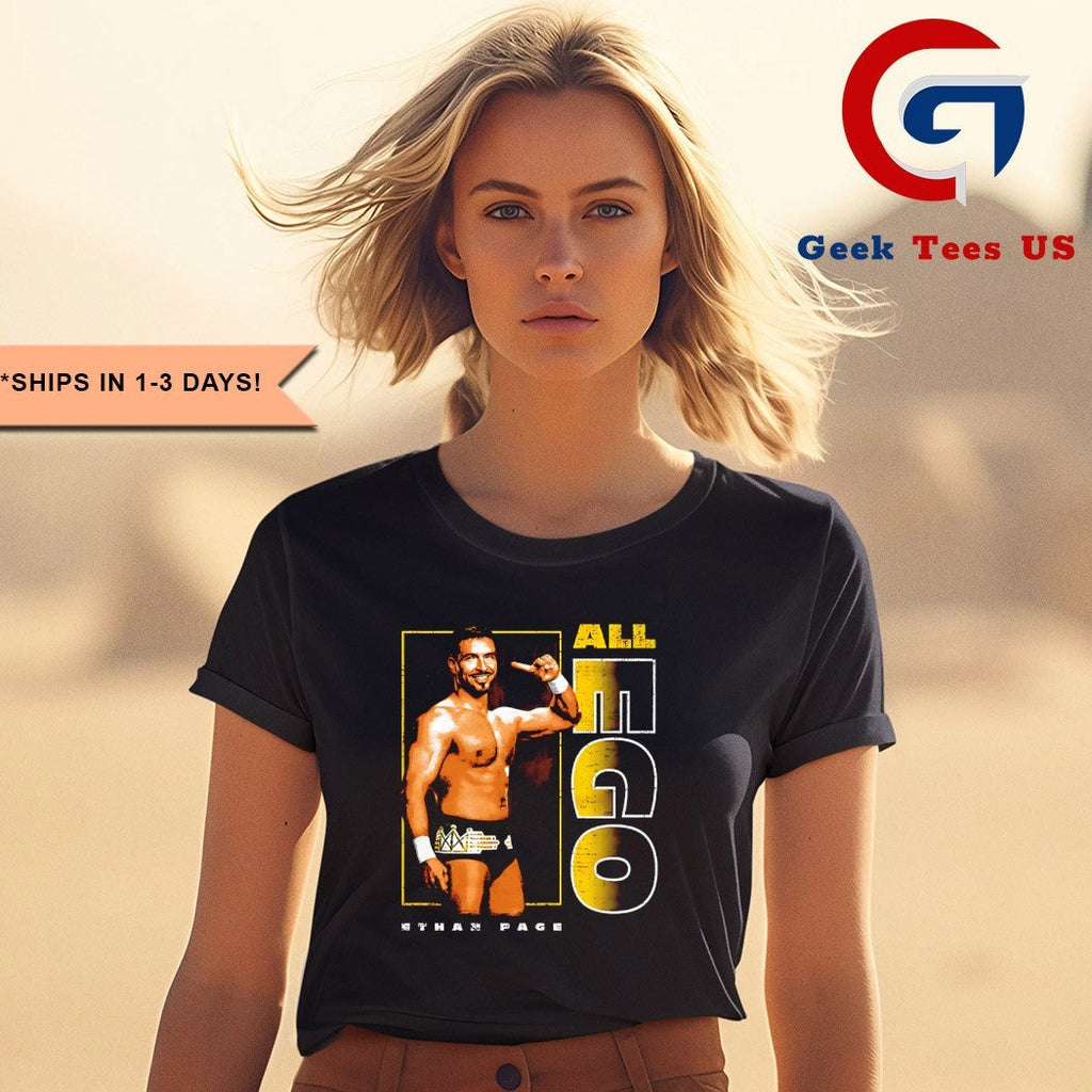 Ethan Page All Ego wrestler pose shirt
