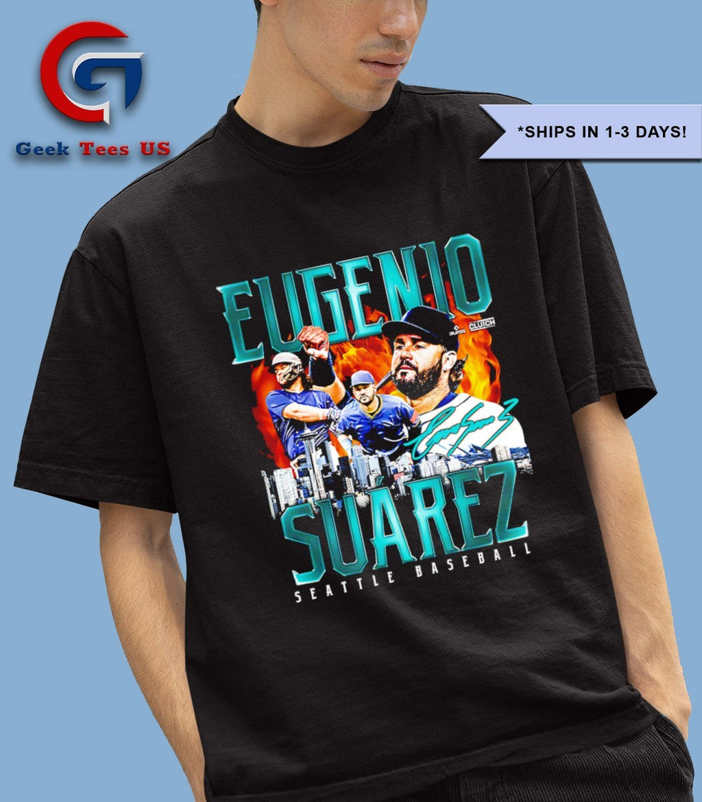 Eugenio Suarez player Seattle Mariners baseball MLB Skyline City signature shirt