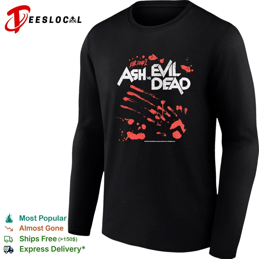 Evil Dead 2 Ash vs Evil Dead bloody handprint shirt