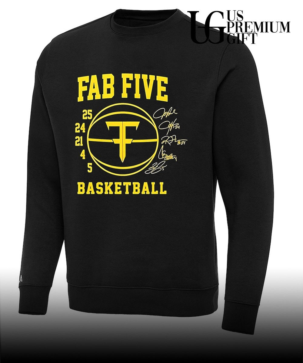 Fab Five Michigan Wolverines men’s basketball signature shirt