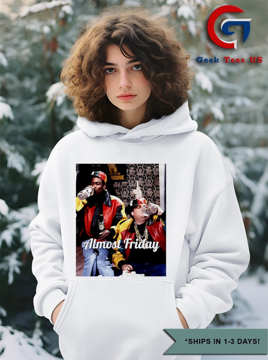 Farley and Rock Almost Friday retro photo shirt