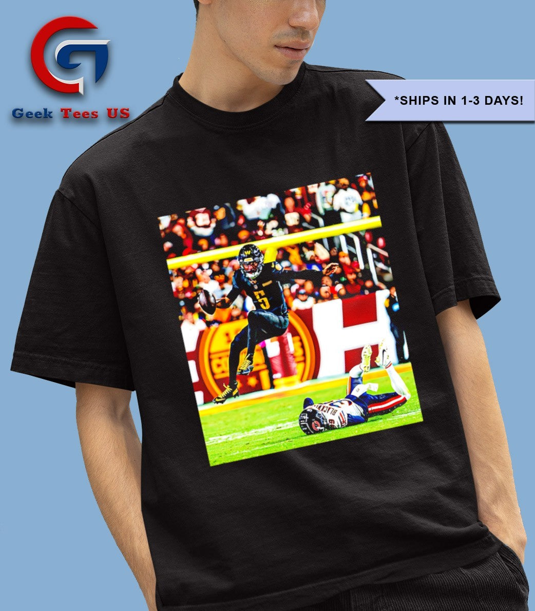 Father with Jayden Daniels and Chicago Bear 2024 shirt