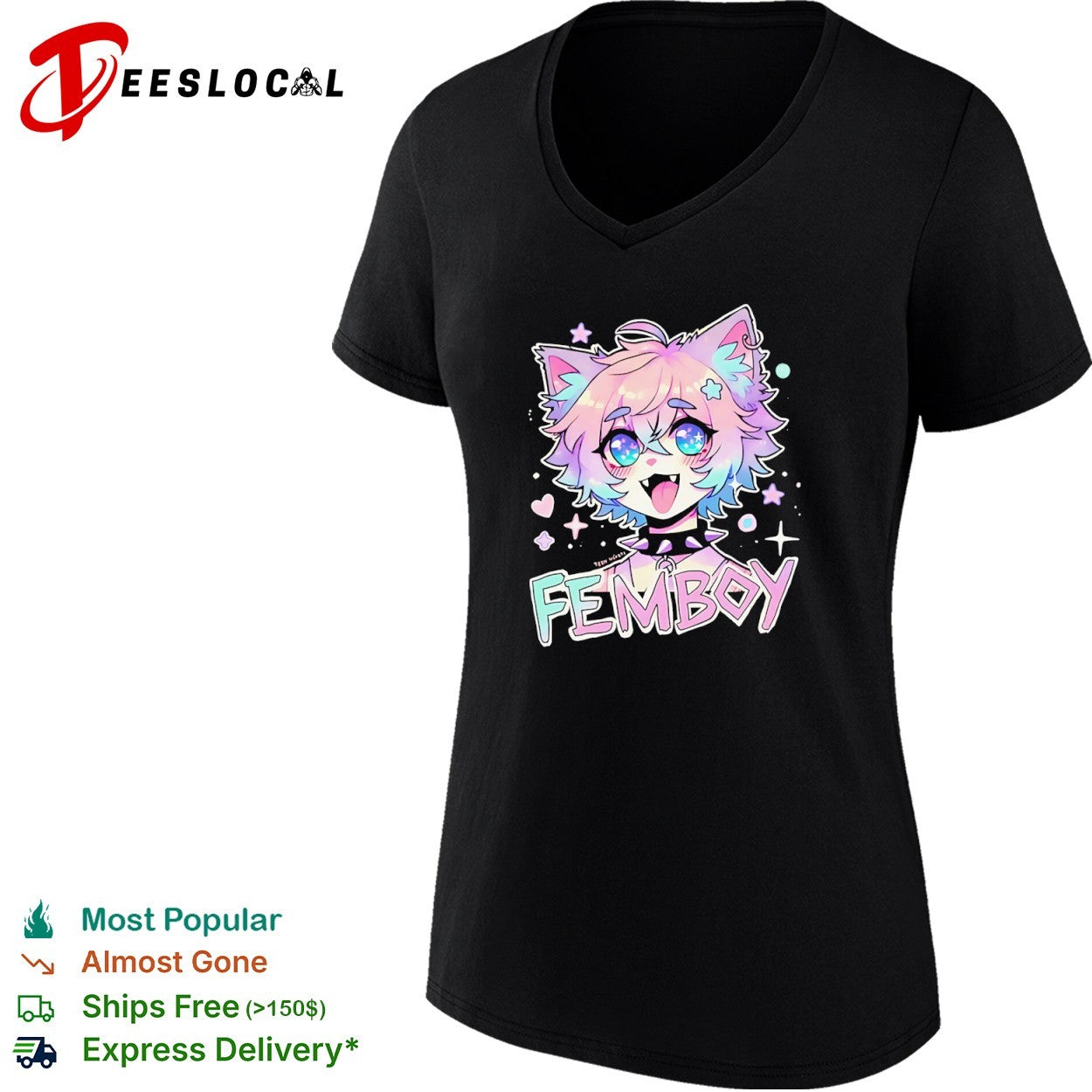 Femboy Pastel Anime Cat Boy Aesthetic kawaii shirt