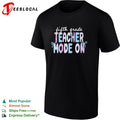 Fifth grade teacher mode on chevron and floral lettering with bows badge shirt