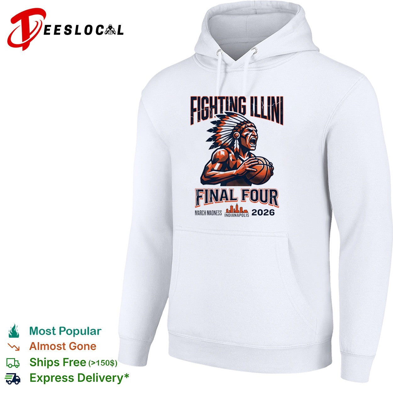 Fighting Illini Final Four March Madness 2026 Indianapolis shirt