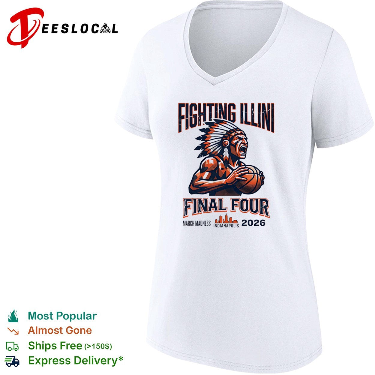 Fighting Illini Final Four March Madness 2026 Indianapolis shirt