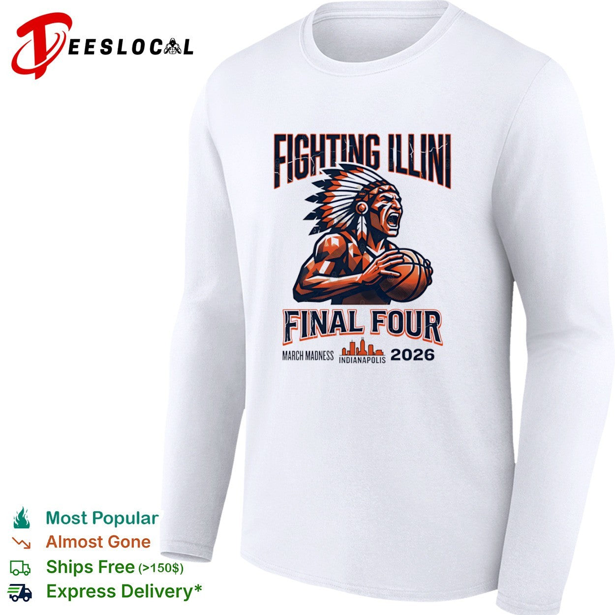 Fighting Illini Final Four March Madness 2026 Indianapolis shirt