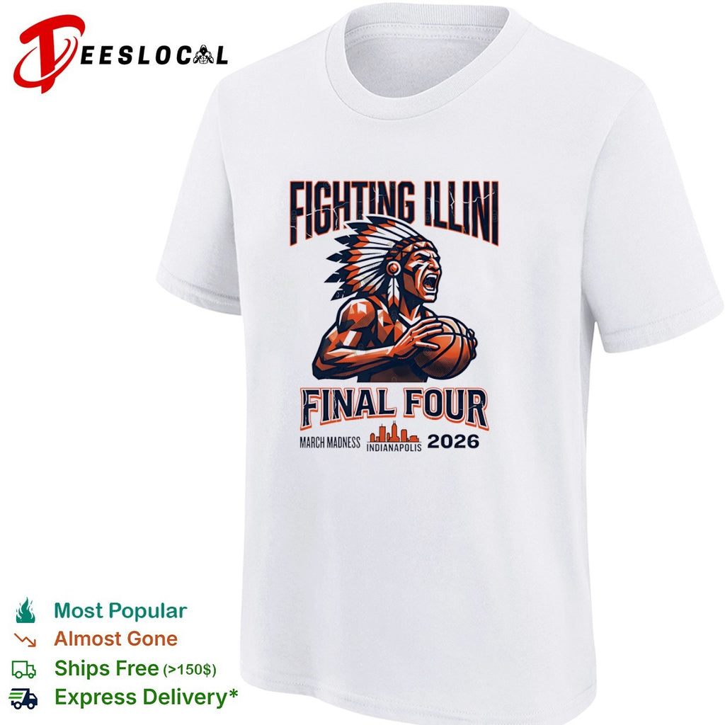 Fighting Illini Final Four March Madness 2026 Indianapolis shirt