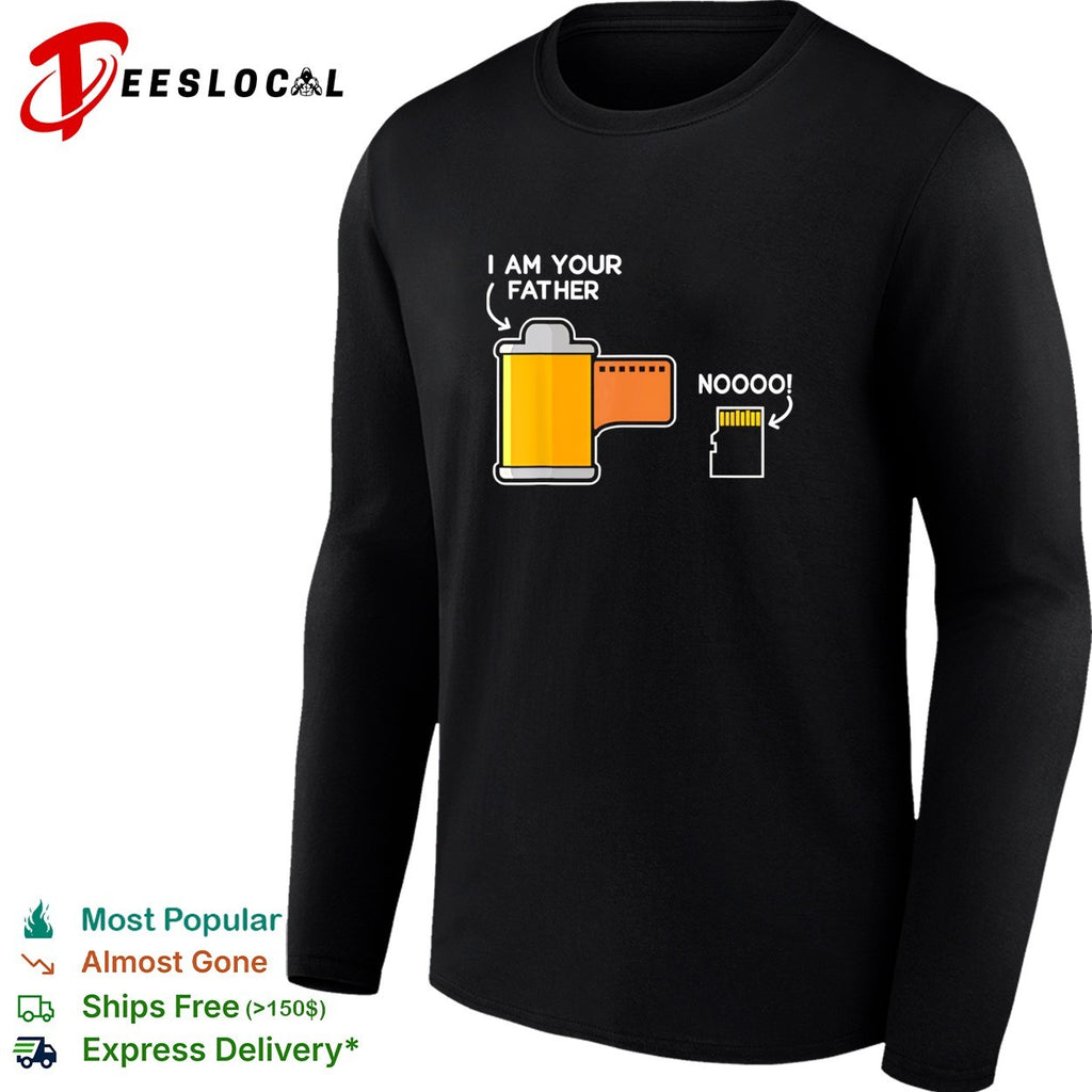 Film canister telling the scared SD memory card I am your father meme shirt