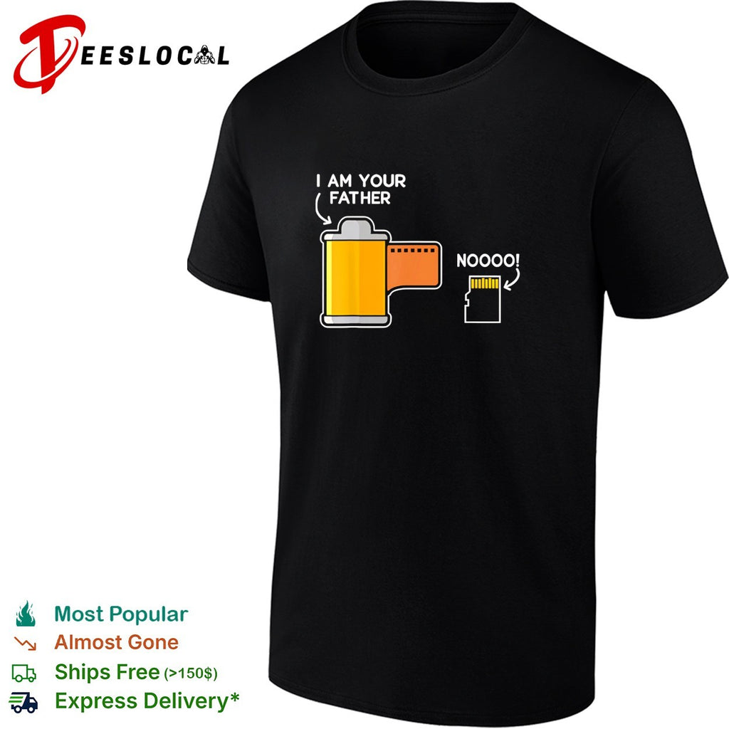 Film canister telling the scared SD memory card I am your father meme shirt